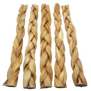 Bâtonnets de collagène de bœuf tressés de 12 pouces - Naturel